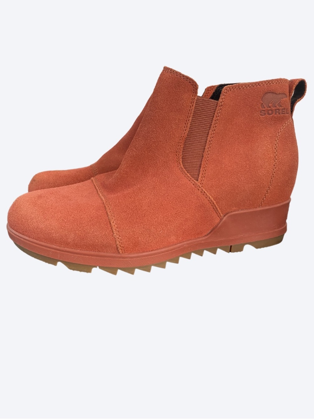 Sorel Evie Waterproof Wedge Ankle Booties Women's Size 9 Warp Red